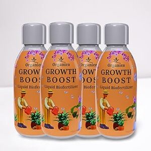 Plant Boost Liquid Biofertilizer (Pack of 4 x 100ml) Growth Booster Plant Fertilizer for Speed Growth and Healthy Root Development | Suitable for All Plants