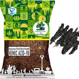 Shiviproducts Organic Humic Acid-98 fertilizer for plants (900gm) | Plant Growth Enhancer, Soil Conditioner, Improves Plant Root System