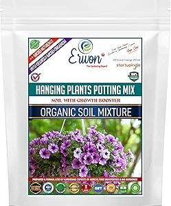 Erwon® Hanging Plant Potting Mix, Premium Essential Powerful Organic Soil with Plant Growth and Flower Booster, Charged Micro-organism and ++ Micronutrients (1800 gm)