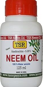 TSR Organic Fertilisers & Pesticides Organic Neem Oil Water Soluble Fertilizer (White, 125 ml)