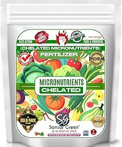 Sansar Green® Chelated Micronutrients, Powerful Essential Organic Fertilizer for Fast Growth of All Plants. (400 gm)