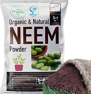 Shiviproducts Neem oil Cake/Khali Powder 100% Natural Organic plants Fertilizers and pest repellent for Plant Growth home garden (2.8 kg)