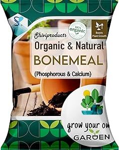 Shiviproducts organic Bone Meal fertilizer for plants home gardening (450gm) as Natural NPK 3-15-0 | Essential organic phosphorous supplement