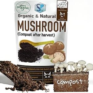 Shiviproducts Mushroom Compost Fertilizer Manure for Plants Home Garden (1.9 kg) | Rich in Organic Matter | Natural Soil Booster