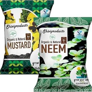 Shiviproducts Mustard powder Neem powder combo (800+800gram) - Pack of 2 | Organic fertilizers for plants home garden