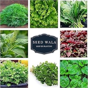 Seed Wala 8 Variety of Leafy Vegetable Seeds 2500+ Seeds [Combo21] | SW967