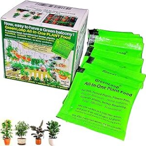 GREENLOOP-All In One Plant Food, For all House Plants, Complete Direct Nutrition With Micronutrients-For Better Plant Growth,200gm, 10 Sachets, Powder
