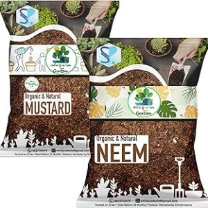 Shiviproducts Mustard Cake Neem Cake combo(1 Kg, 800 gm) - Pack of 2 | Organic fertilizers for plants home garden